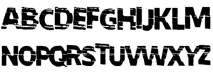 Disturbed Font LOWERCASE