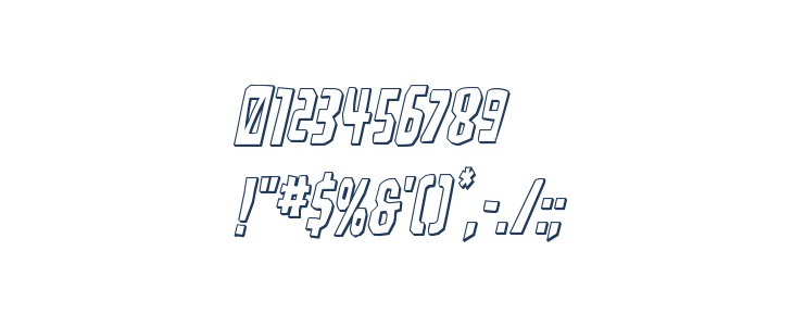 Disturbia 3D Italic Other Characters