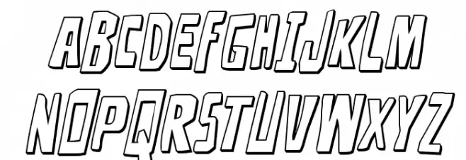Disturbia 3D Italic Fonte MAIÚSCULAS
