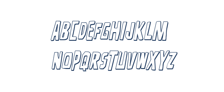 Disturbia 3D Italic Lowercase