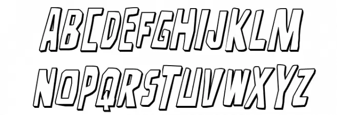 Disturbia 3D Italic फ़ॉन्ट लोअरकेस