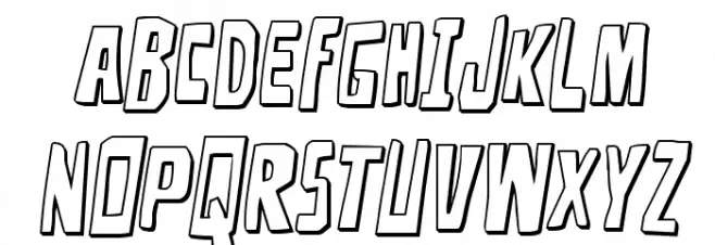 Disturbia 3D Semi-Italic Fonte MAIÚSCULAS