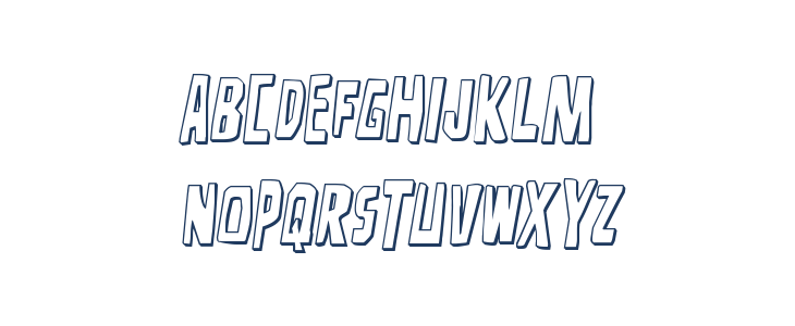 Disturbia 3D Semi-Italic Lowercase