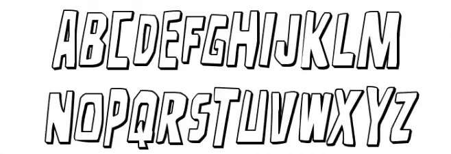 Disturbia 3D Semi-Italic Font Litere mici
