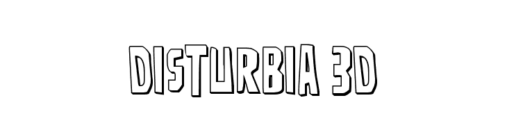 Disturbia 3D  baixar fontes gratis