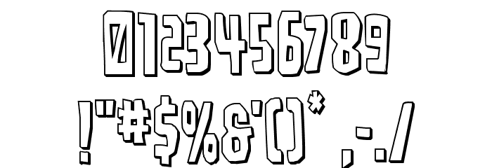 Disturbia 3D Font OTHER CHARS
