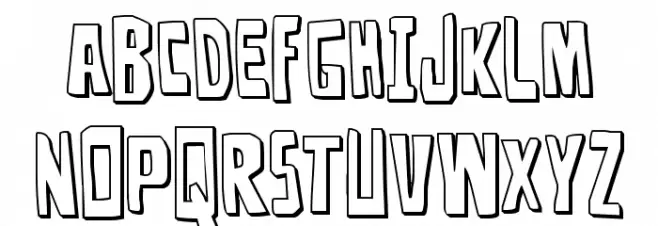 Disturbia 3D Fuentes MAYÚSCULAS
