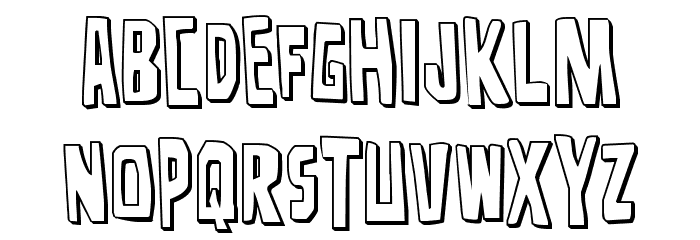 Disturbia 3D Font LOWERCASE
