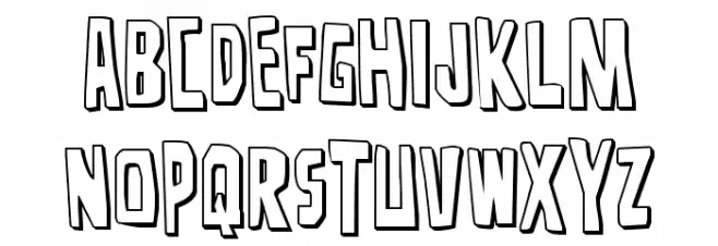 Disturbia 3D 字体 小写