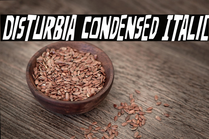 Disturbia Condensed Italic Example 1