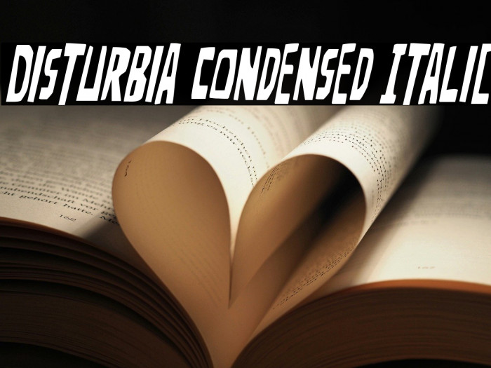 Disturbia Condensed Italic Example 3