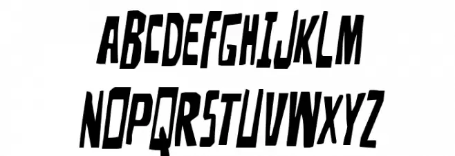 Disturbia Condensed Semi-Ital 字体 大写