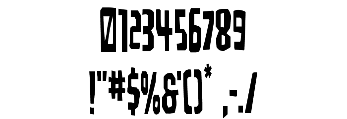 Disturbia Condensed Font OTHER CHARS