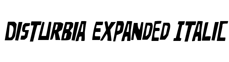 Disturbia Expanded Italic  les polices de caractères gratuit tlcharger