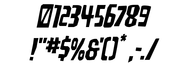Disturbia Expanded Italic Font OTHER CHARS