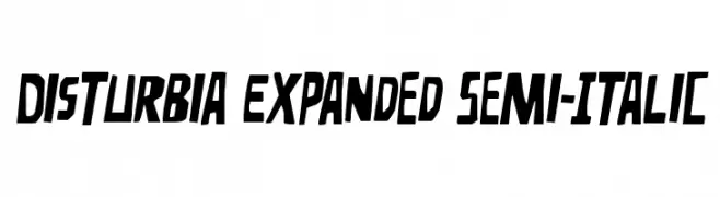Disturbia Expanded Semi-Italic  les polices de caractères gratuit tlcharger