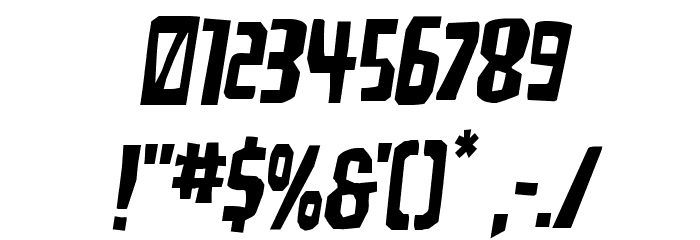 Disturbia Expanded Semi-Italic Font OTHER CHARS