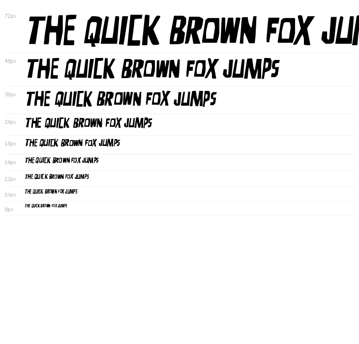 Disturbia Expanded Semi-Italic Waterfall