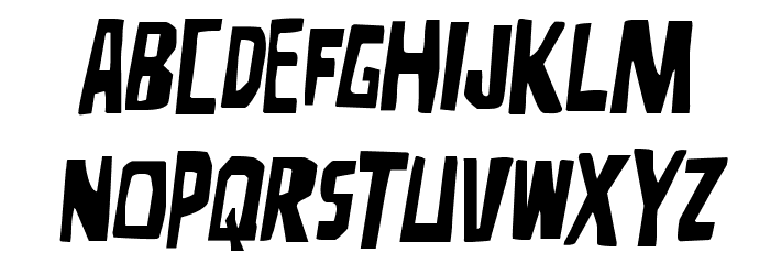 Disturbia Expanded Semi-Italic Font LOWERCASE