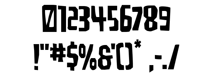 Disturbia Expanded Font OTHER CHARS