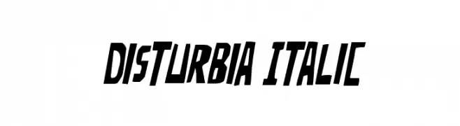 Disturbia Italic  les polices de caractères gratuit tlcharger