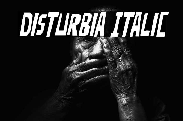 Disturbia Italic Example 3