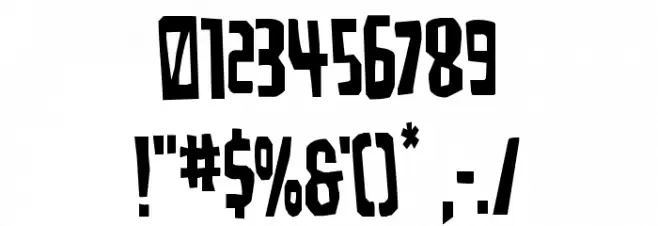 Disturbia Rotalic 2 Font OTHER CHARS