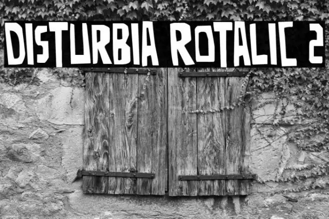 Disturbia Rotalic 2 Font examples