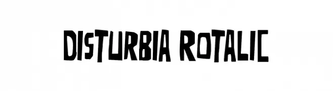 Disturbia Rotalic  Fuentes Gratis Descargar