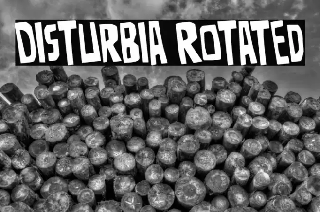 Disturbia Rotated Font examples
