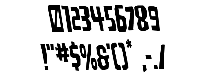 Disturbia Semi-Leftalic Font OTHER CHARS