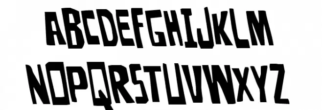 Disturbia Semi-Leftalic Font Litere mari