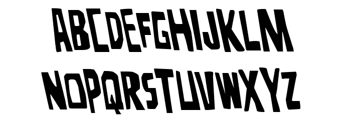 Disturbia Semi-Leftalic Font LOWERCASE