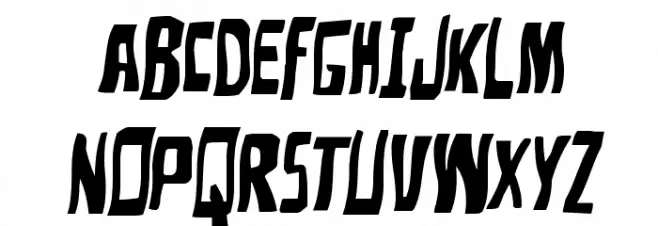 Disturbia Wavy Italic Font Litere mari