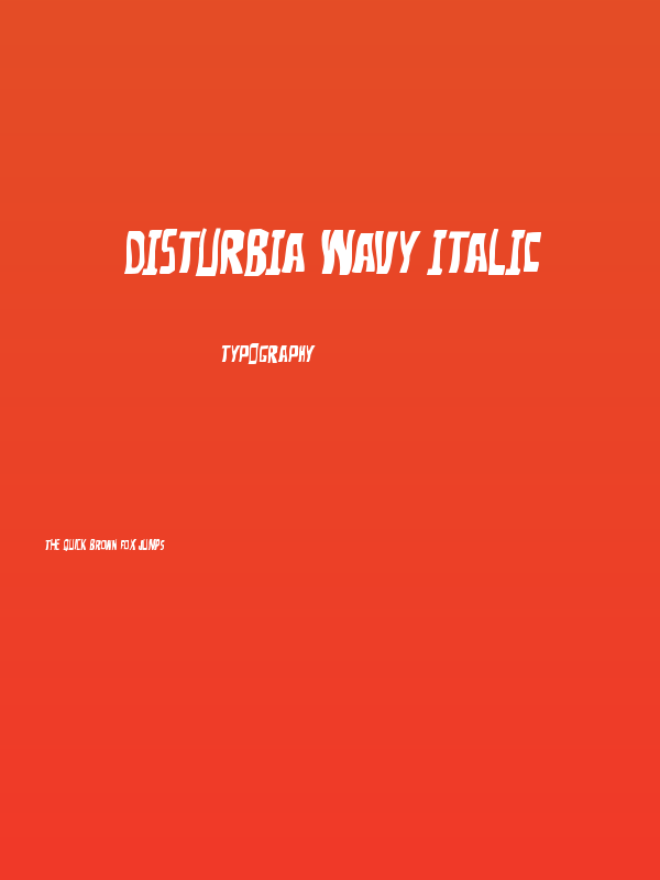 Disturbia Wavy Italic Poster