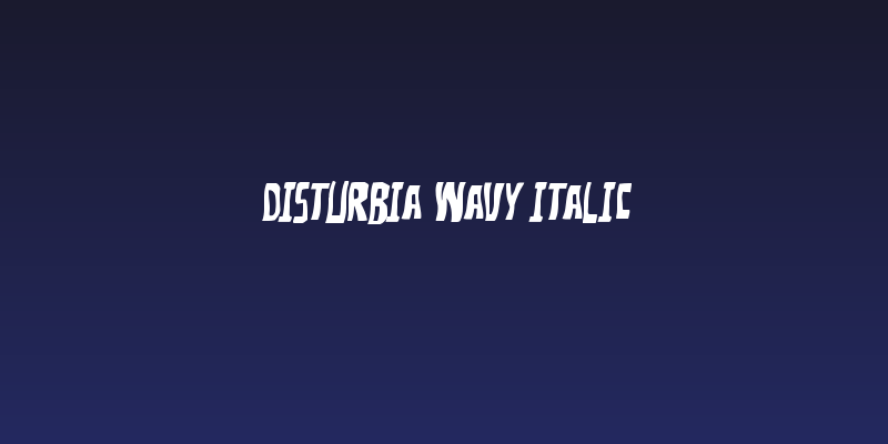 Disturbia Wavy Italic Social Header