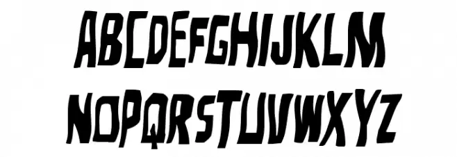 Disturbia Wavy Italic फ़ॉन्ट लोअरकेस