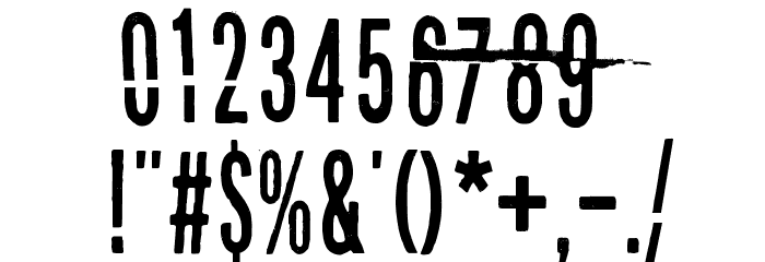 Disturbo Font OTHER CHARS