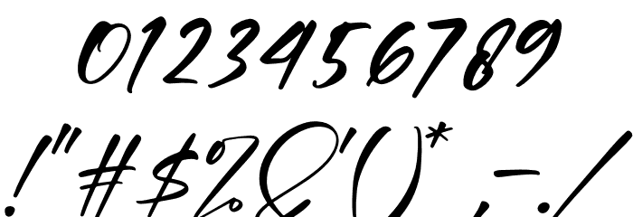 Dita & Rusta Font Alte caractere