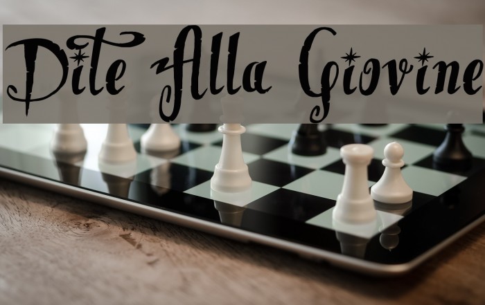 Dite Alla Giovine Font examples
