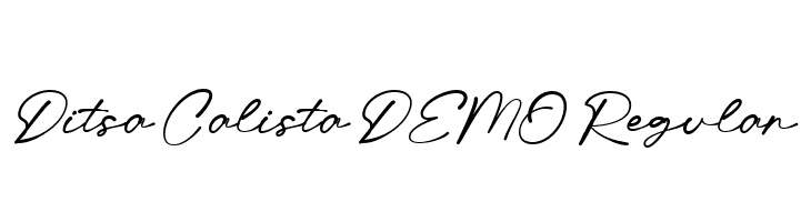 Ditsa Calista DEMO Regular  免费字体下载