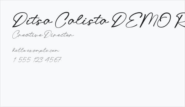 Ditsa Calista DEMO Regular Business Card