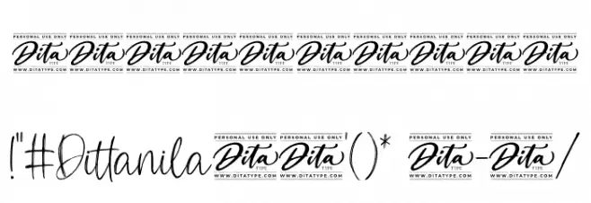 Dittanila Personal Use Font OTHER CHARS