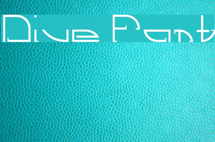 Dive Font examples