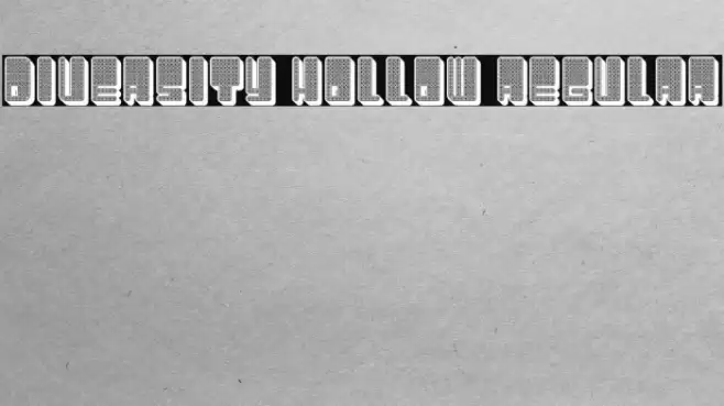 Diversity Hollow Regular Font examples