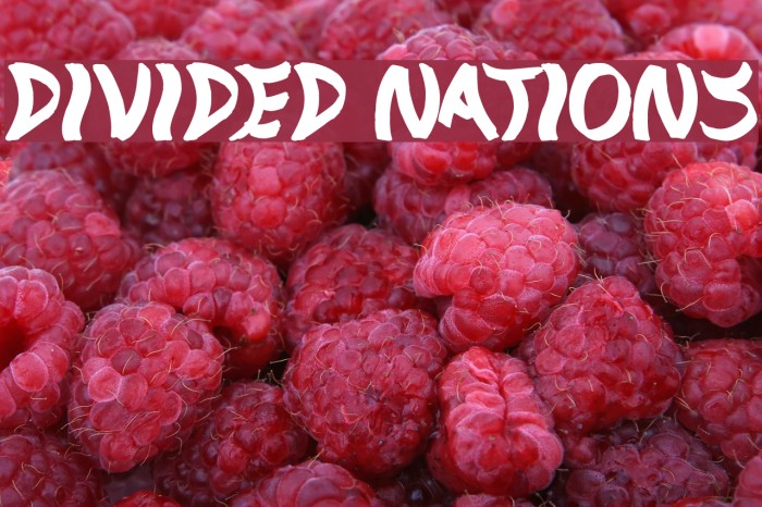 Divided Nations Font examples