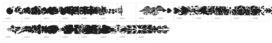 Dividers & Misc Character Map