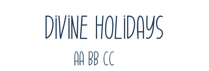 Divine Holidays Font Preview
