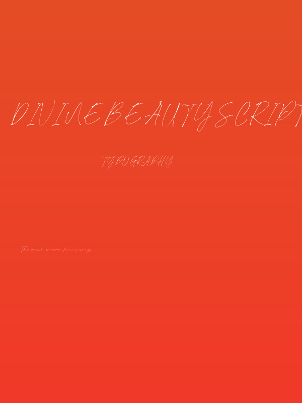 DivineBeautyScriptDemo Poster