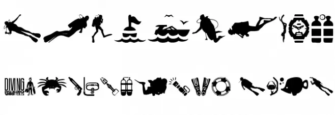 Diving Font OTHER CHARS